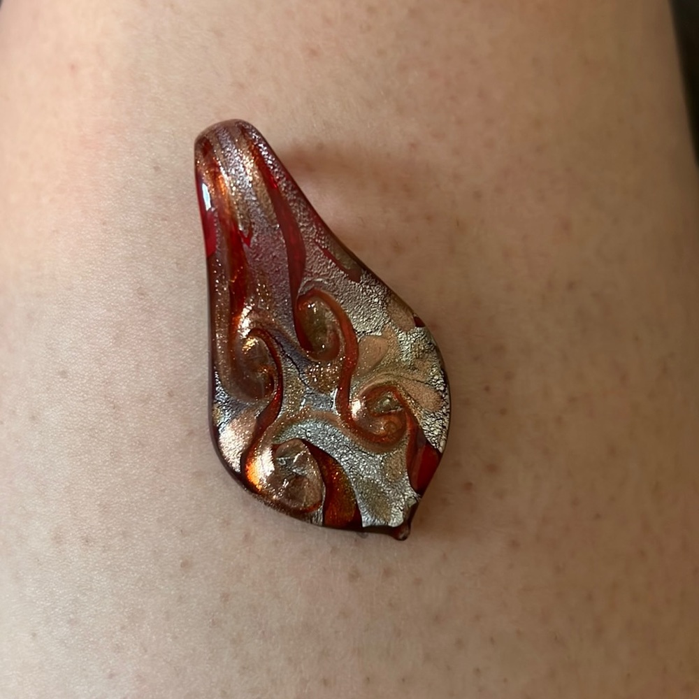 Handmade sparkly stained glass keychain